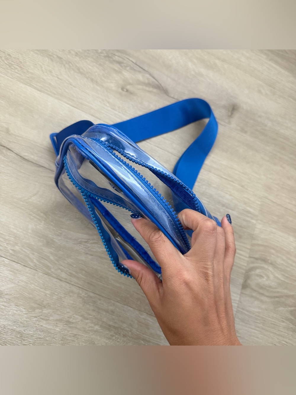 Vacation Sunscreen Blue Clear Fanny Pack View 2